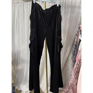 NWT SANCTUARY Relaxed Velvet Pant Black XL MSRP $129